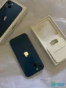 Used iPhone 13, Dark Blue, 64GB, 6.1-inch screen, single SIM, no warranty.