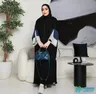 Used long brown women's abaya size XXL with hijab and small handbag.