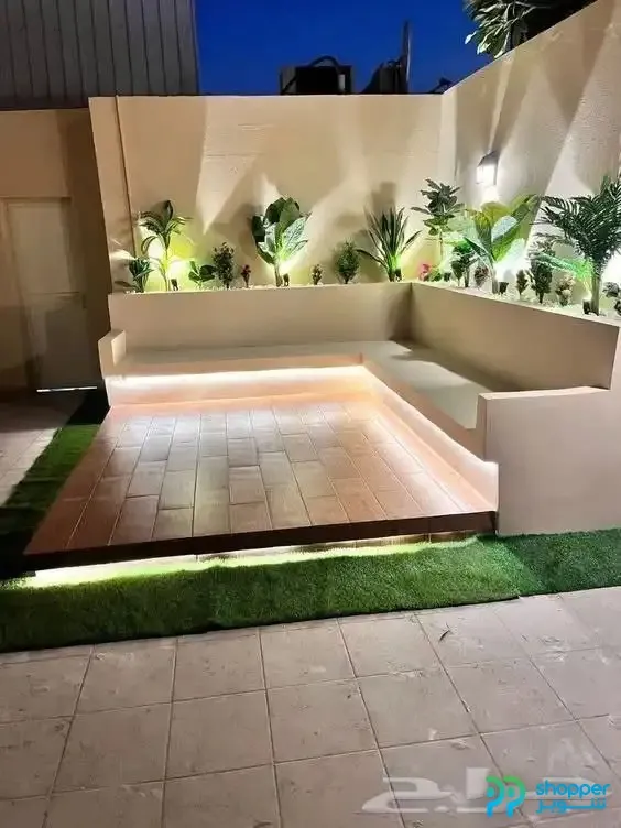 Design and implementation service for outdoor sessions and gardens with waterfalls, fountains, and canopies.